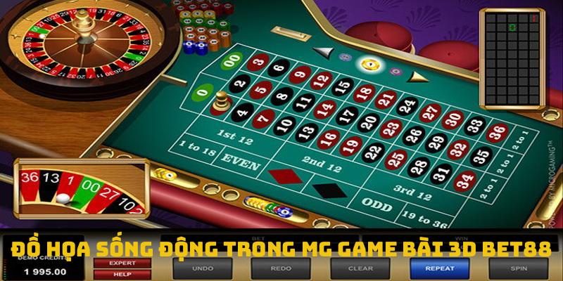 Đồ họa sống động trong MG game bài 3D BET88